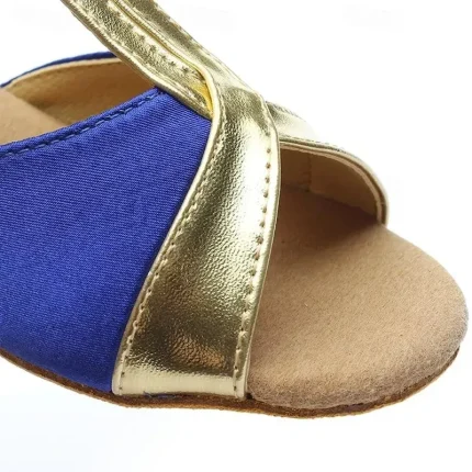 Girls' Gold and Black T-Strap Dance Shoes – Low Heel Ballroom Latin Shoes for Kids' Dance Class, Parties & Performances 2025 - Image 6