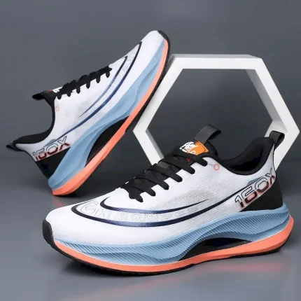 Men's White and Blue Athletic Running Sneakers with Lightweight Design and Cushioned Sole – Breathable Sports Shoes for Active Lifestyle and Fitness 2 - Image 6