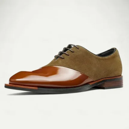 Men's Premium Brown Leather Lace-Up Shoes with Brogue Detailing – Sophisticated Shoes for Gala Dinners, Formal Balls  and Evening Affairs 2025 - Image 4