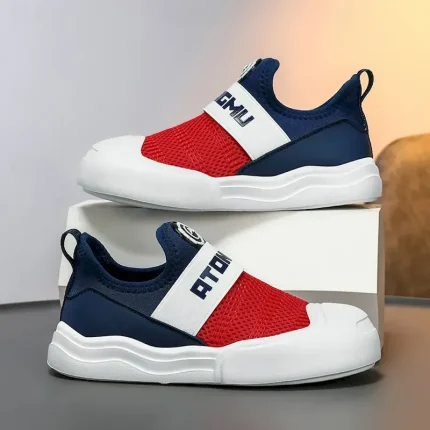 Boys Sneakers Daily Sports & Outdoors Casual School Shoes Mesh PU Elastic Fabric Shock Absorption Breathability Non-slipping Big Kids(7years +) Little - Image 6