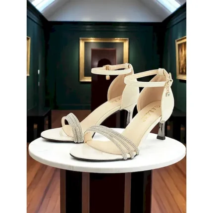 Women's Patent Leather Ankle Strap Heeled Sandals with Rhinestone Straps – Elegant Dress Shoes for Date Night and Parties 2025 - Image 4